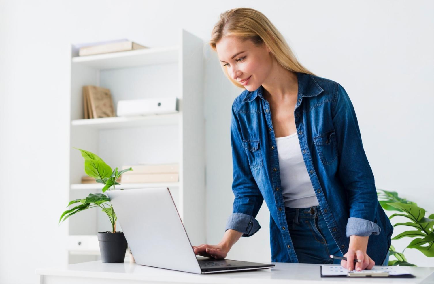 Person reviewing financial documents with focus and clarity
